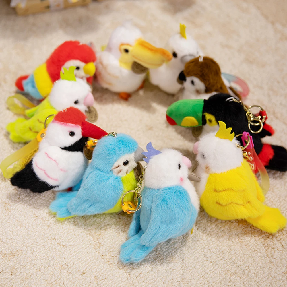 Slapband llavero infantil de tucán con peluche multicolor - imagen 3