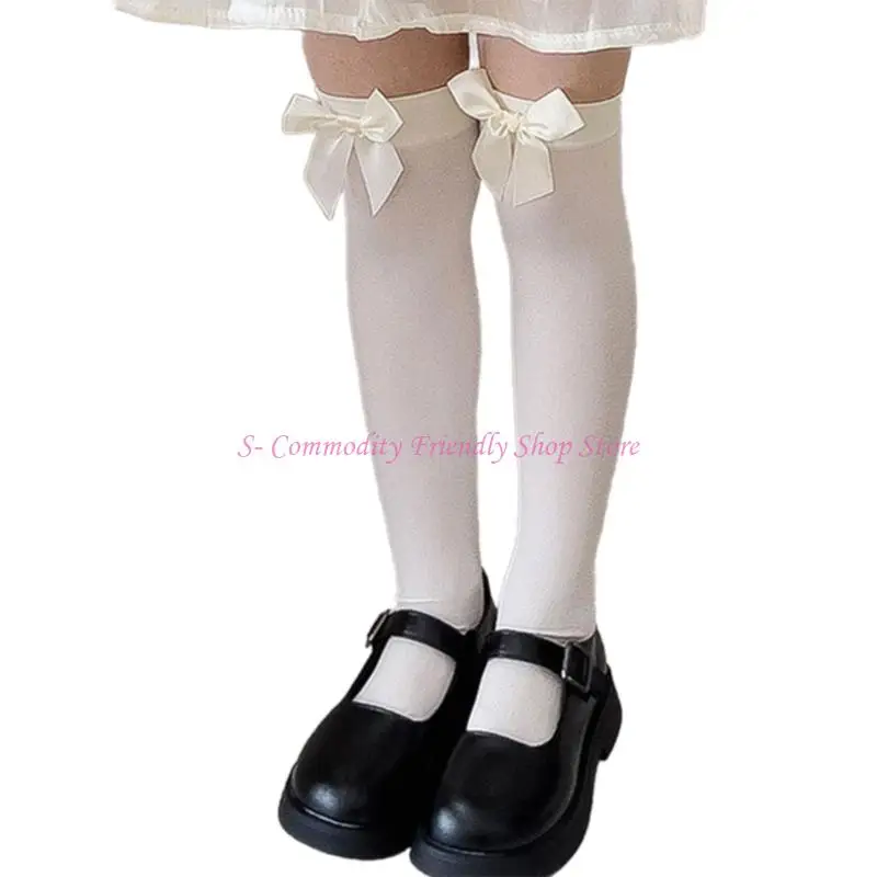 Calcetines con lazo de color sólido para niños - imagen 5