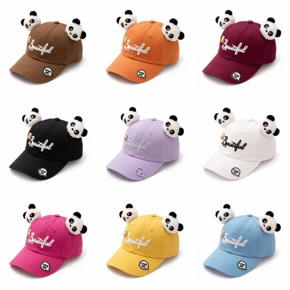 Gorra de béisbol transpirable con panda 3D para verano unisex