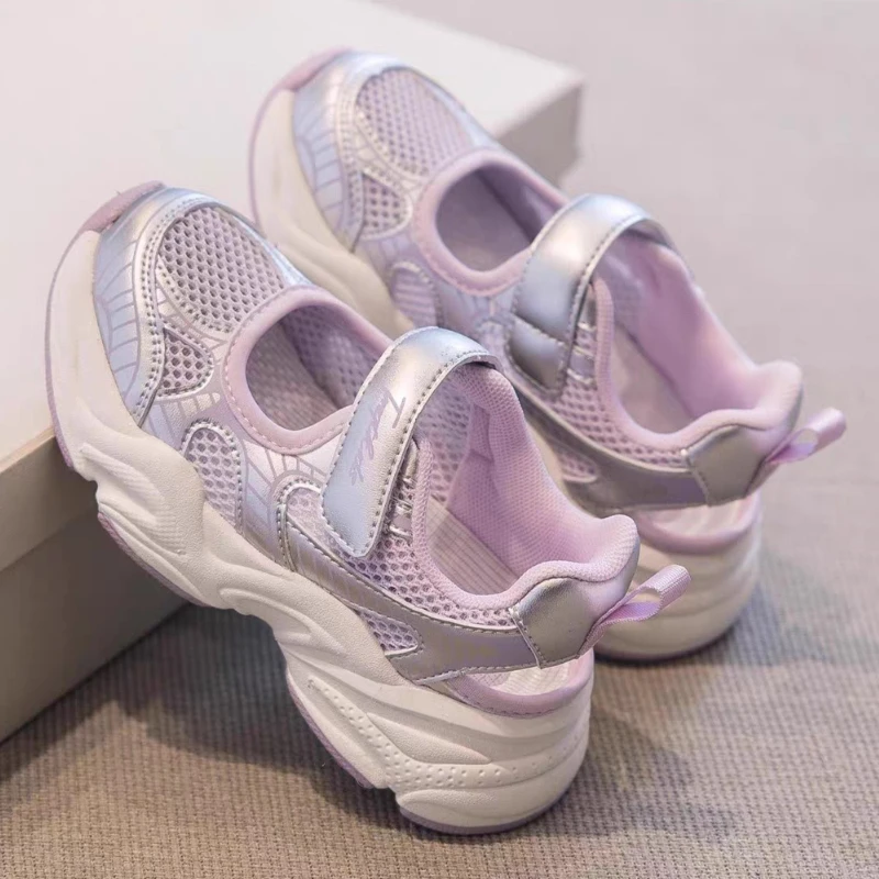 Sandalias de niñas malla deportiva transpirable antideslizantes
