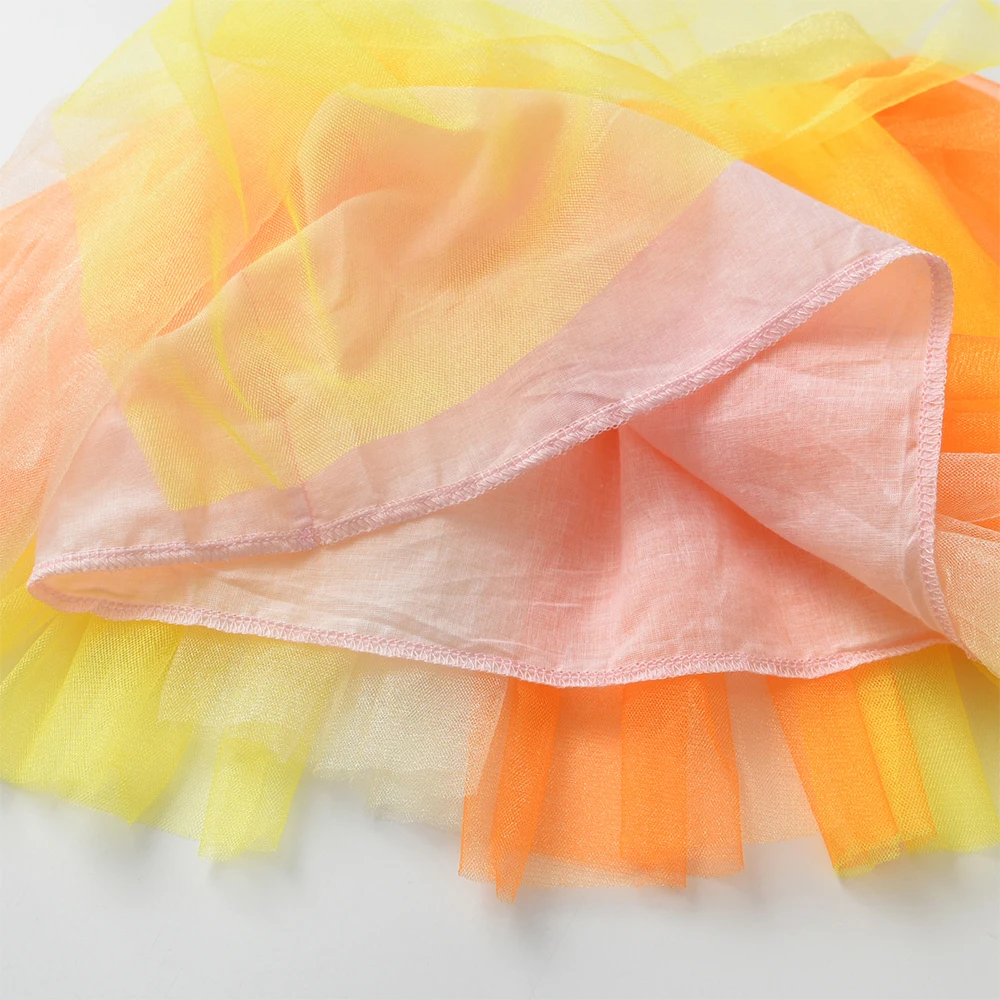 DXTON Mini falda tutú colorida de tul para niñas – princesa baile - imagen 2