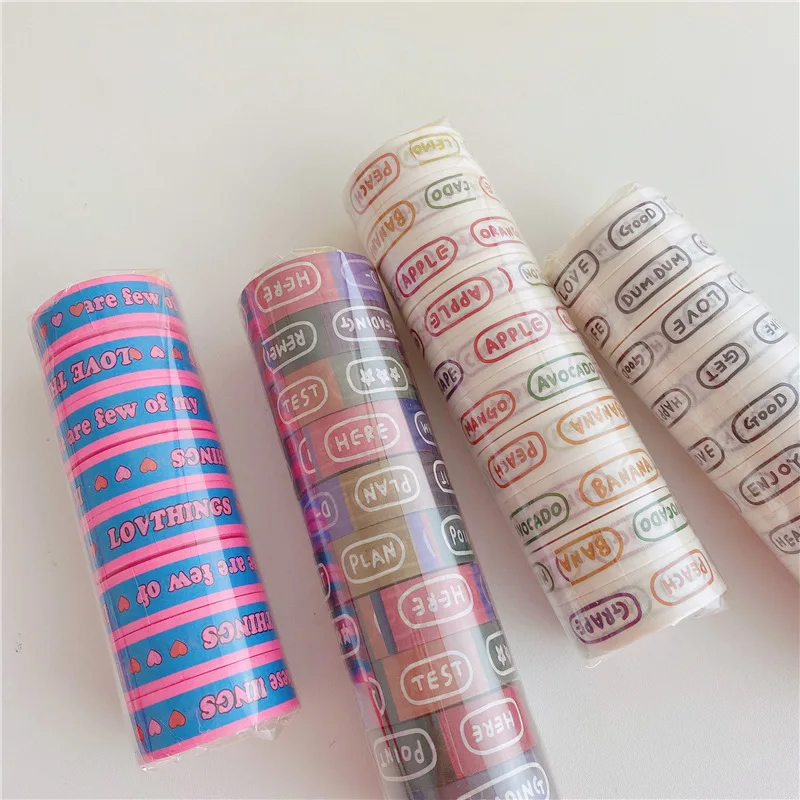 Cinta washi decorativa con letras del alfabeto, colorida - imagen 2