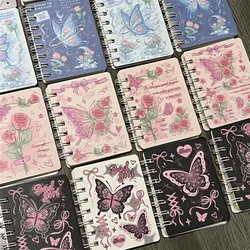 Rose Butterfly cuaderno romántico con espiral gruesa para notas