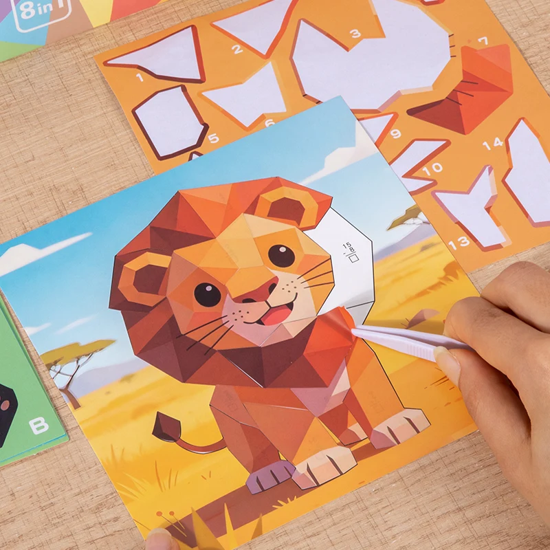 Rompecabezas 3D geométrico de mosaico para niños, concentración - imagen 3