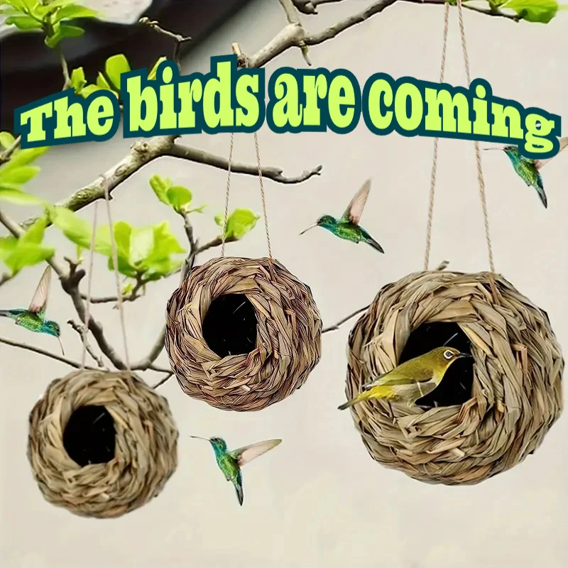 Jaula decorativa para pájaros – Colgante tejida para loros exóticos - imagen 2