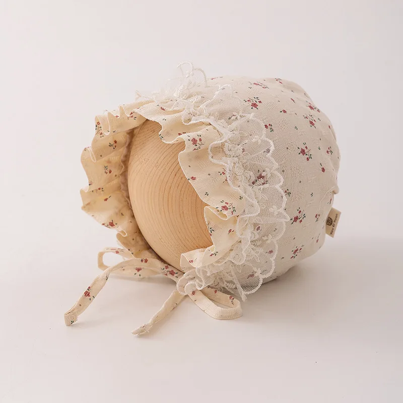 Sombrero de sol de encaje para niñas con protección auditiva y visera - imagen 2