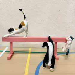 Stasto figuras de gato kawaii con equilibrio para gimnasio