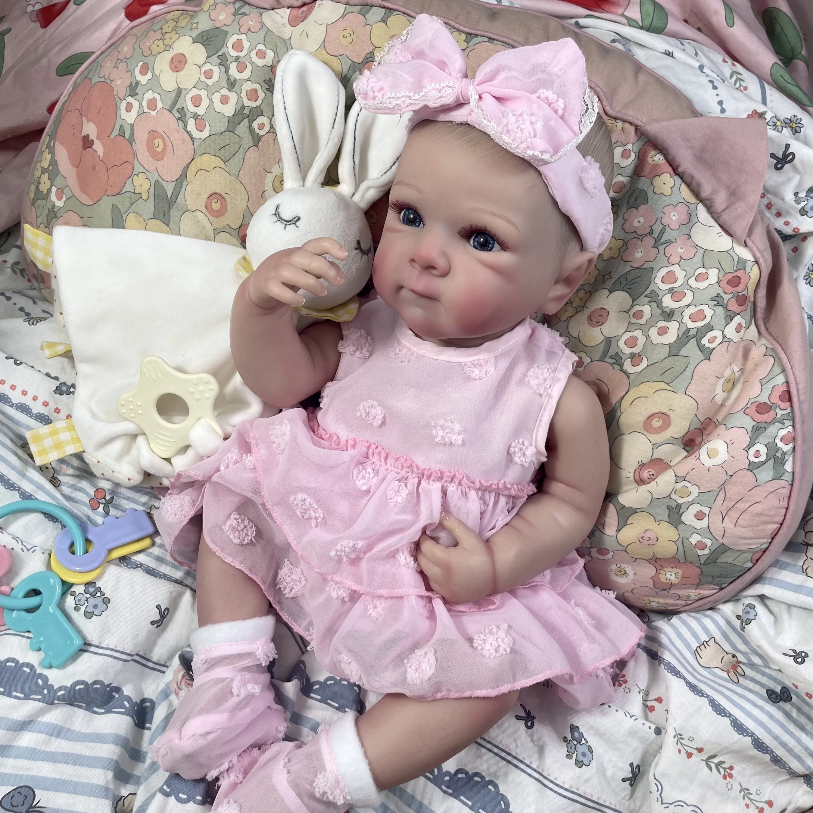 Muñeca reborn lavable de vinilo silicona con piel 3D realista
