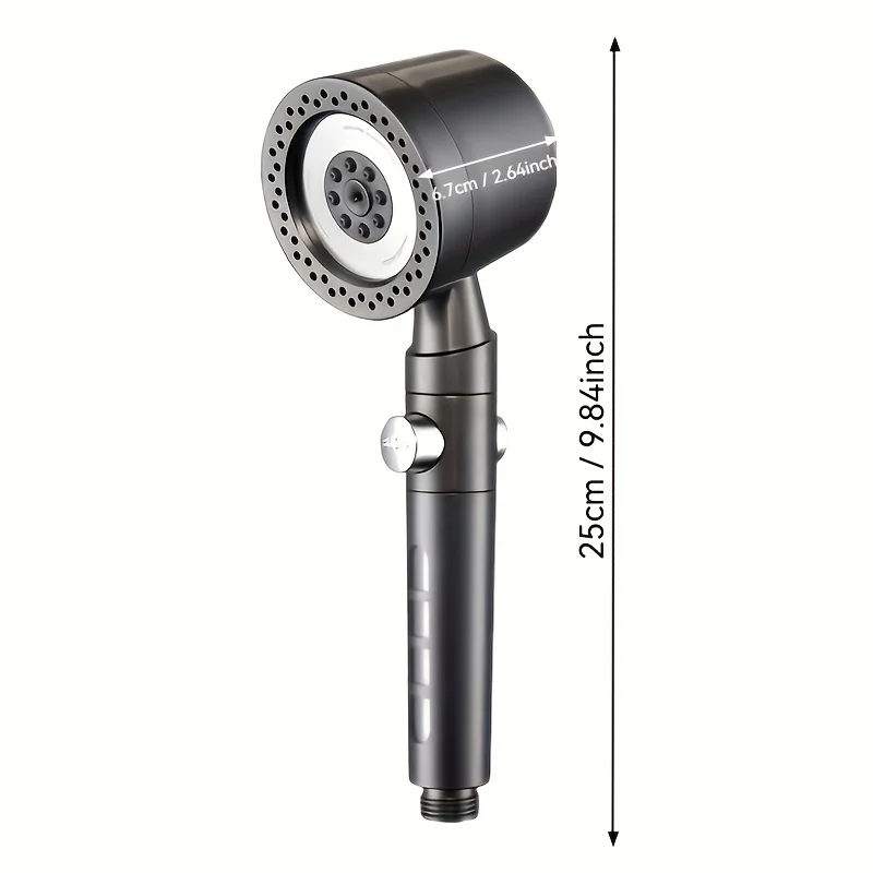 Cabezal de ducha de alta presión con modos de flujo y filtro integrado - imagen 2
