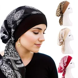 Gorro de dormir satinado para turbante con hijab envolvente mujer