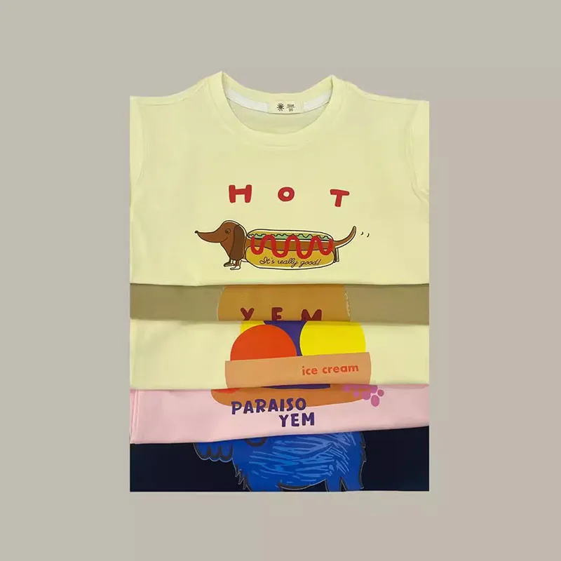 MILANCEL Camiseta infantil con dibujos animados – Manga corta unisex - imagen 4
