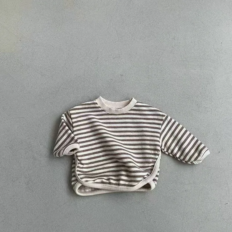 Sudadera con capucha a rayas bebé – Cómoda y suave para otoño - imagen 2