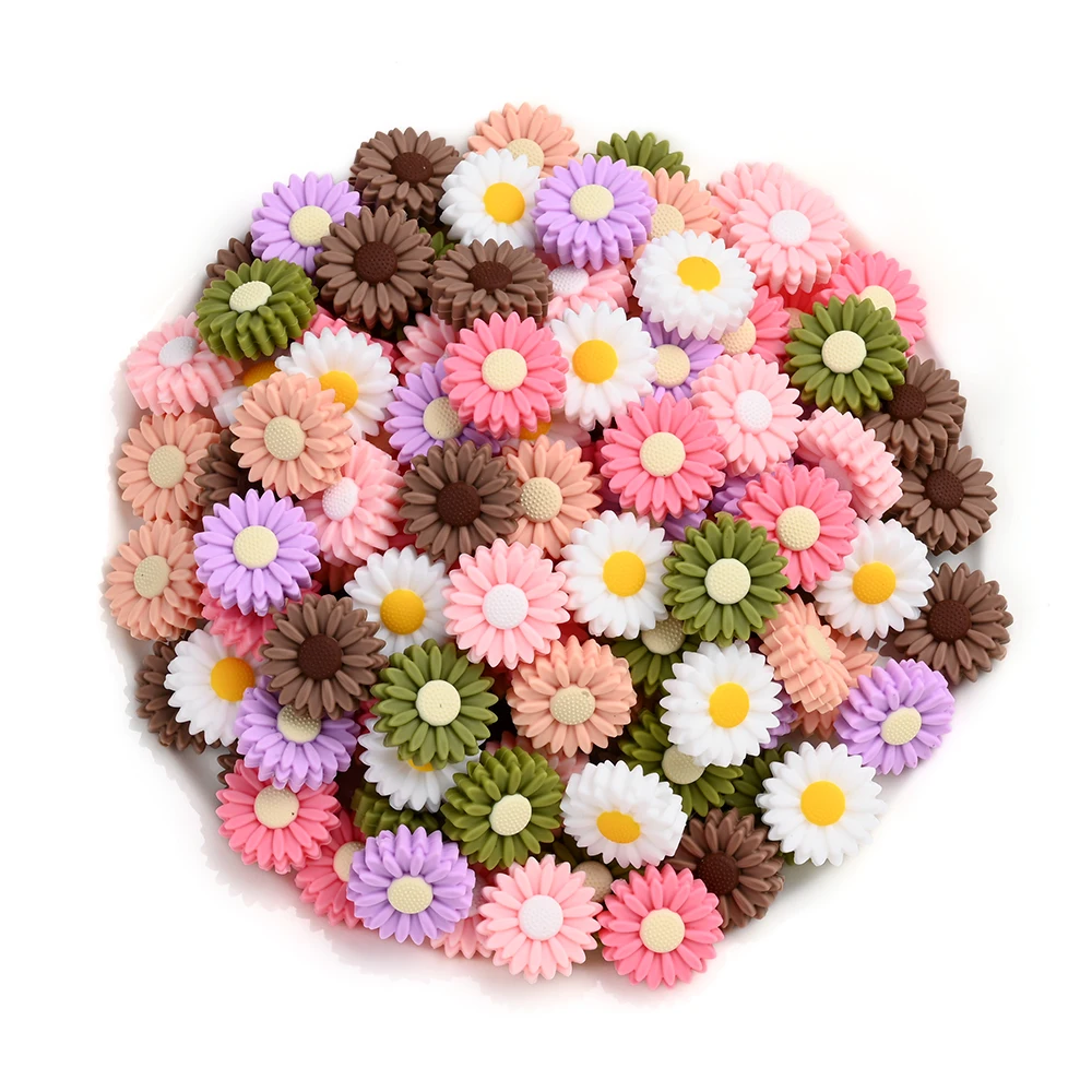 Clip chupete silicona con flor bebé – Pulsera mordedora dentición - imagen 2
