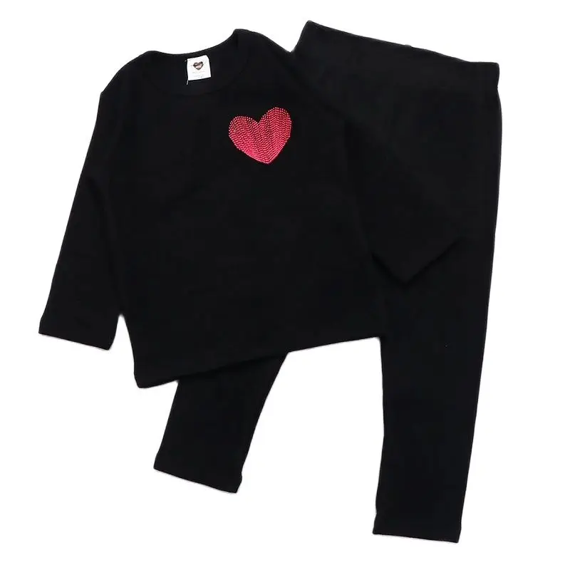 Conjunto top y mallas manga larga infantil acanalado otoño invierno - imagen 3