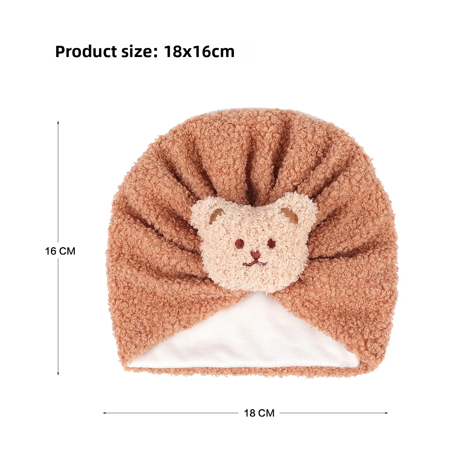 Detalle del diseño tipo turbante para niños y niñas