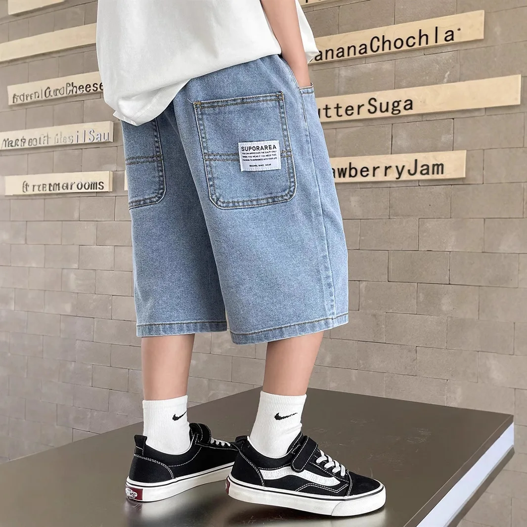 Pantalones cortos de mezclilla para niños – verano suelto y fino - imagen 3