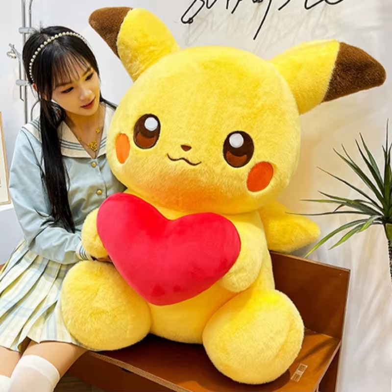 Peluche Pikachu grande Pokémon estilo tierno, juguete suave para niños - imagen 3