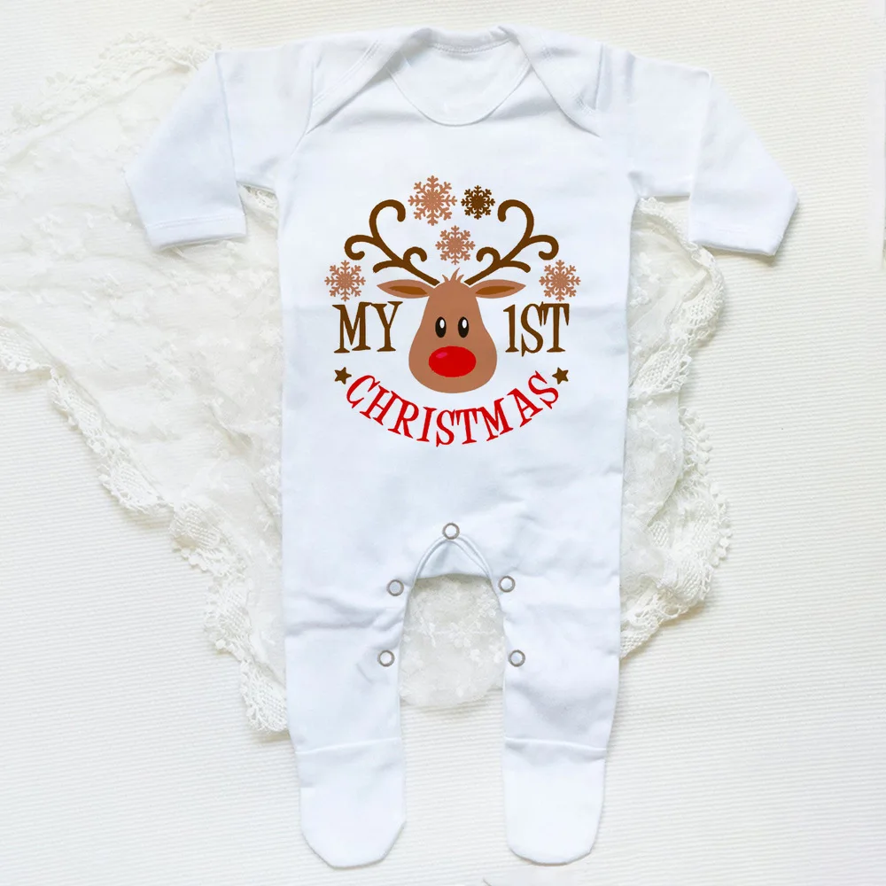 Body bebé navideño de manga larga My 1st Christmas para dormir