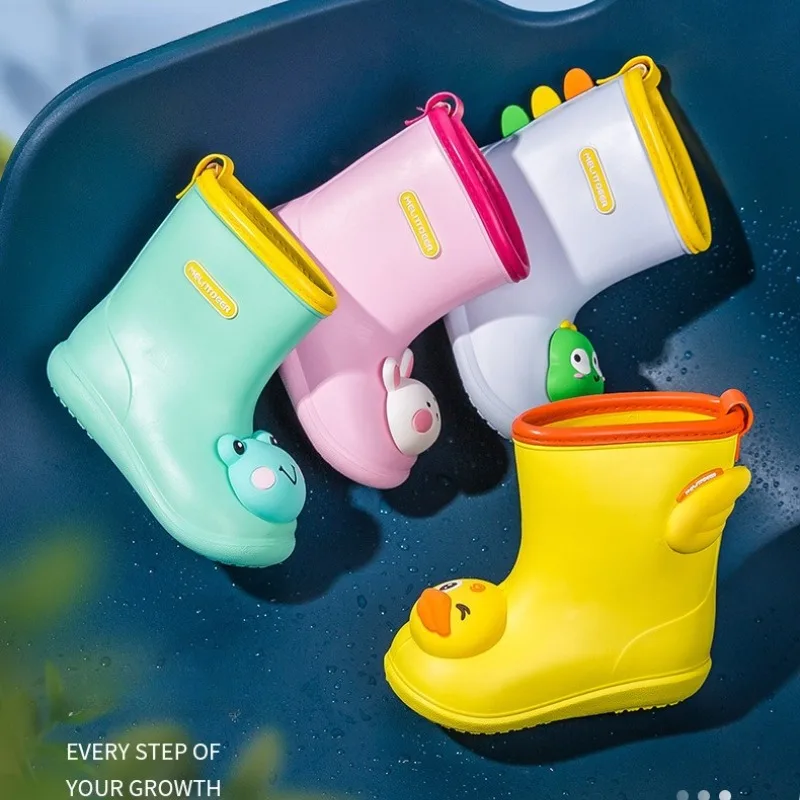 Botas de lluvia impermeables para niños – Antideslizantes con diseño animal - imagen 5