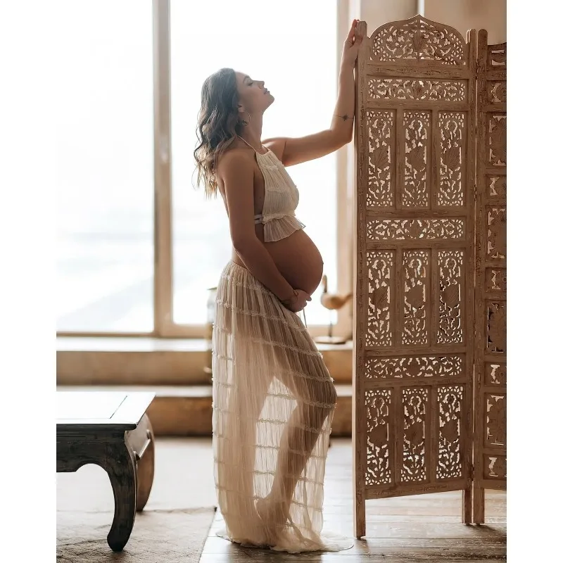 Vestido de maternidad en gasa para fotos embarazo y eventos