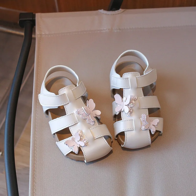 Sandalias verano antideslizantes de princesa para niñas, suela suave