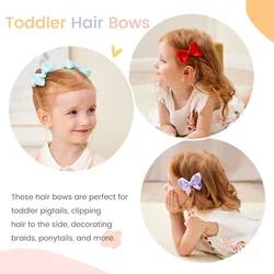 Lazos para el pelo de grogrén a mano con pinza para niñas