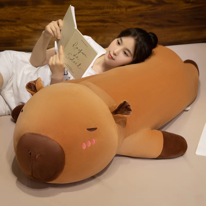 Peluche capibara acostado suave tipo almohada para decorar - imagen 4