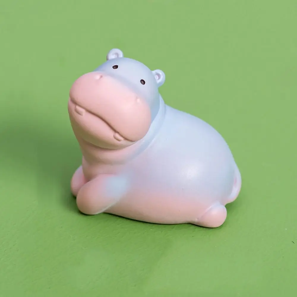 Figurita de hipopótamo en resina – Estilo caricatura infantil
