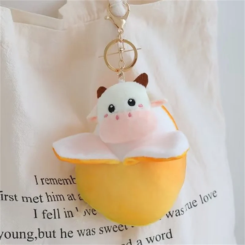 Llavero de peluche colgante animal Kawaii elefante y vaca - imagen 3