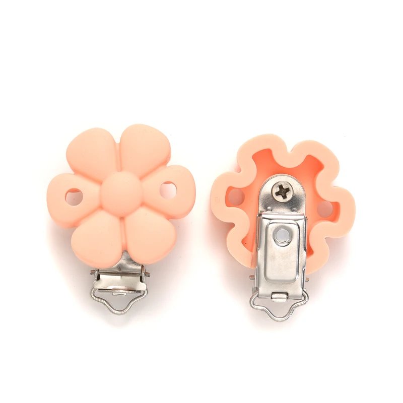 Clip mordedor floral de silicona con clip para bebé - imagen 4