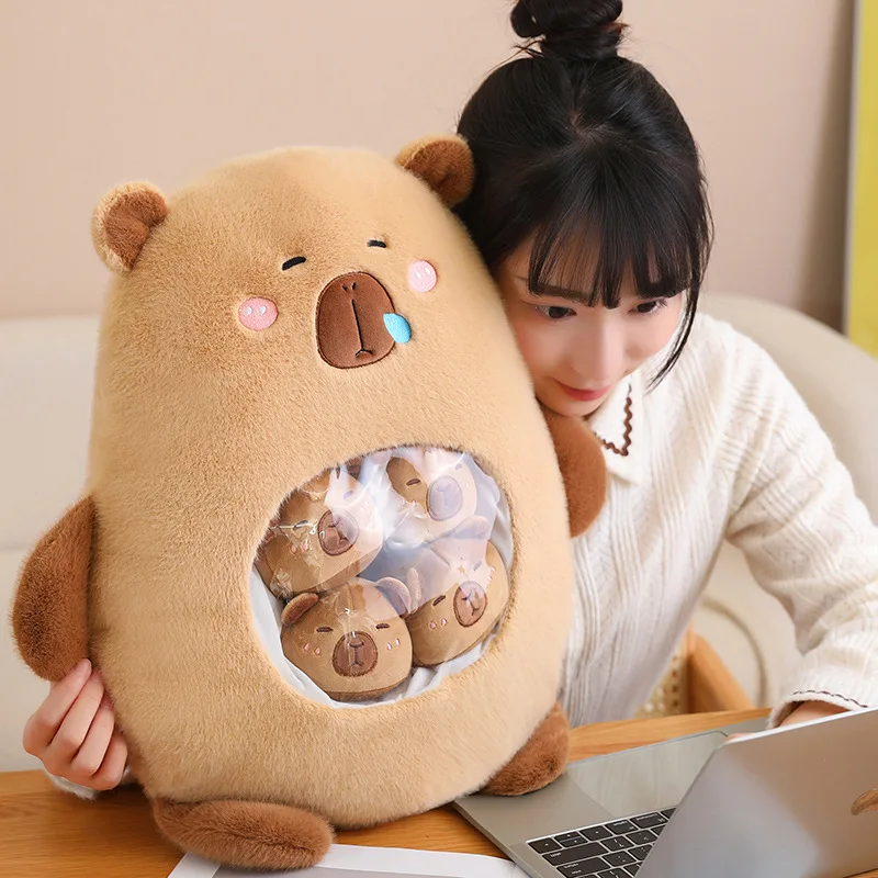 Peluche capibara suave bolsa infantil para siesta y juego - imagen 4