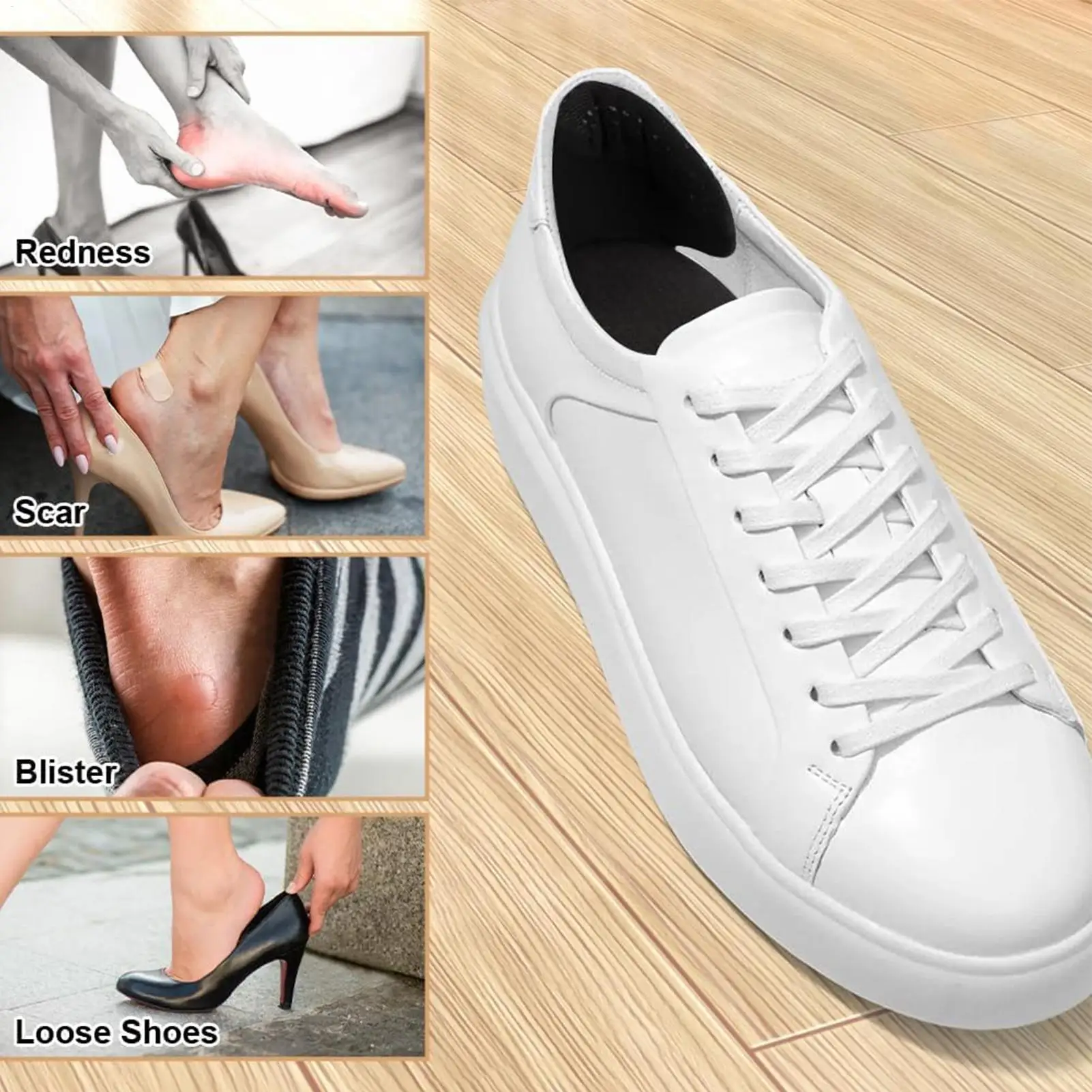 Protecciones para el talón antideslizantes para zapatillas