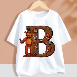 Camiseta Five Nights at Freddy's de manga corta con estampado para niños