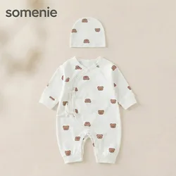 Somenie mono de algodón para recién nacido de manga larga