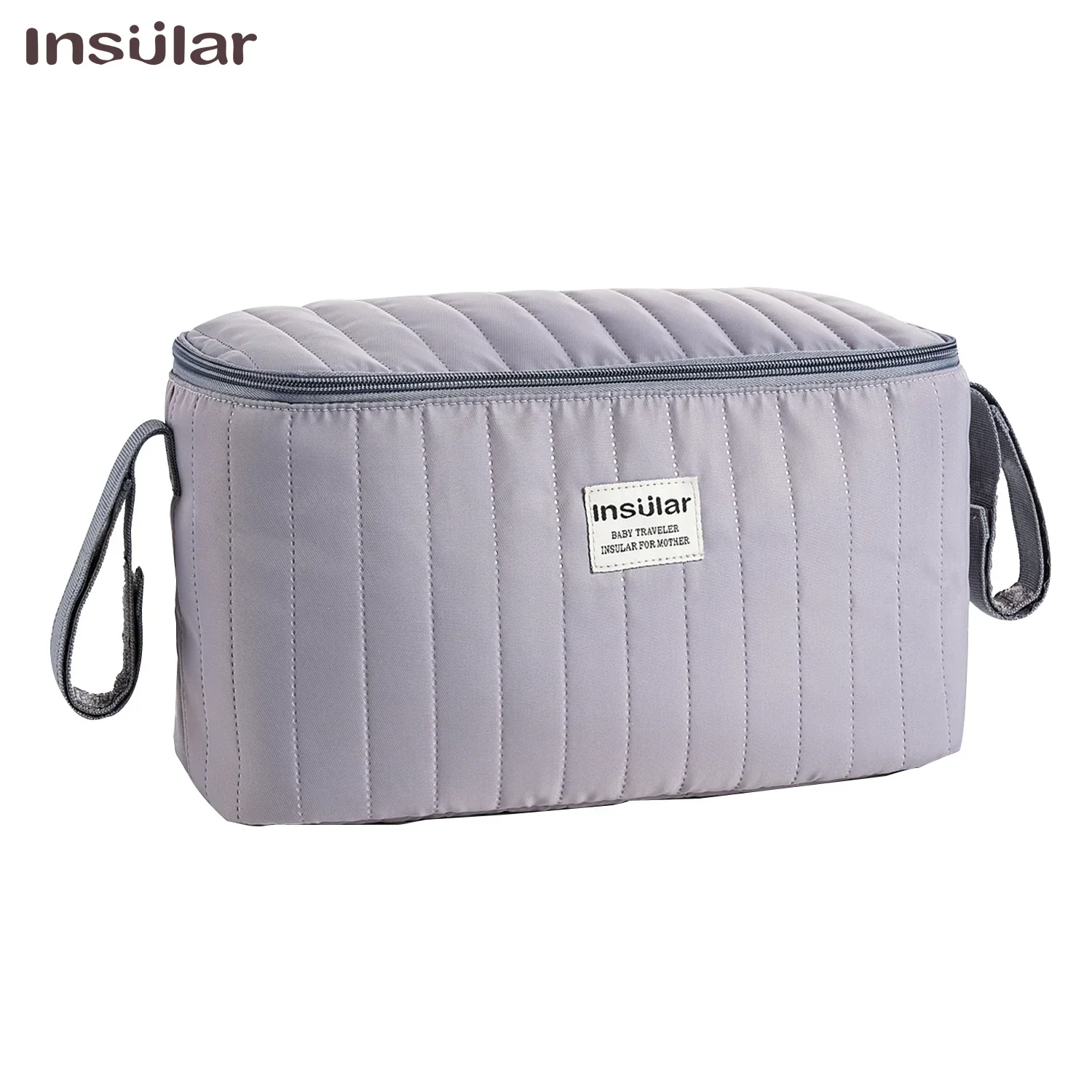 Bolsa de pañales impermeable para cochecito, gran capacidad