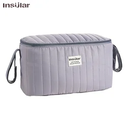 Bolsa de pañales impermeable para cochecito, gran capacidad