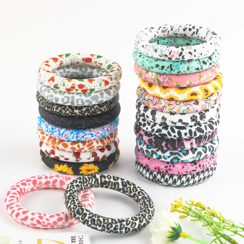 Kovict colgante de anillo en silicona impresa para joyería infantil - imagen 3