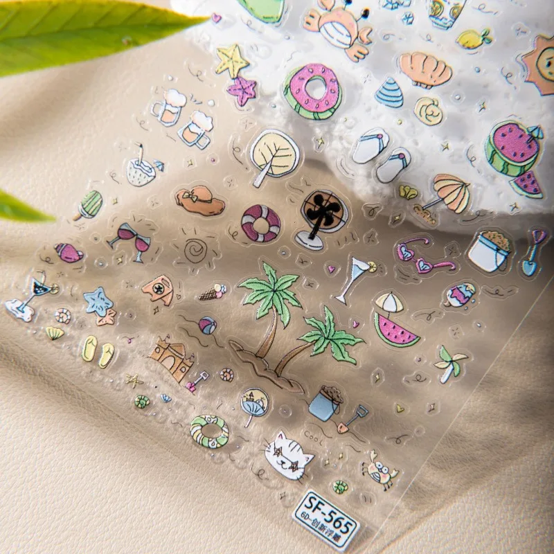 Pegatinas de gelatina para móvil y diario de verano tropical - imagen 3