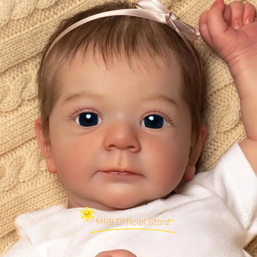 Muñeca Reborn Felicia realista de vinilo con pelo enraizado - imagen 4