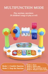 Piano musical para bebés con sonido de animales giratorio