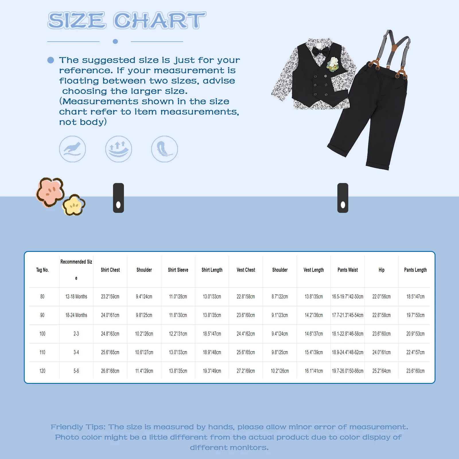 Traje de boda para niño con chaleco, camisa y pajarita - imagen 5