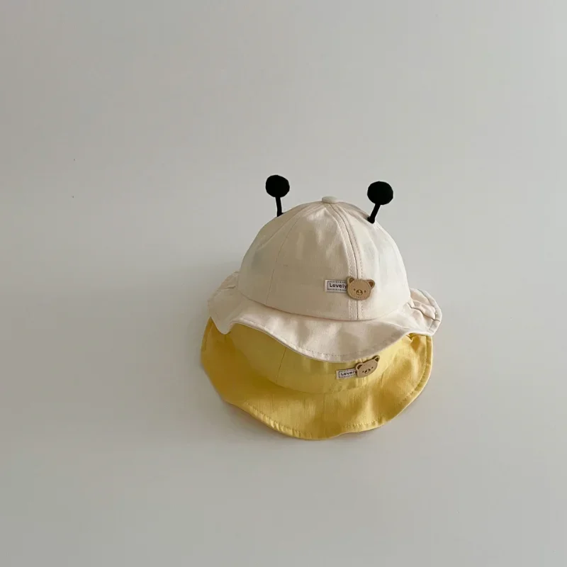 Sombrero de pescador para bebé algodón suave con protección solar
