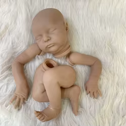 Laura kit muñeco Reborn bebé realista sin pintar cuerpo de tela vinilo
