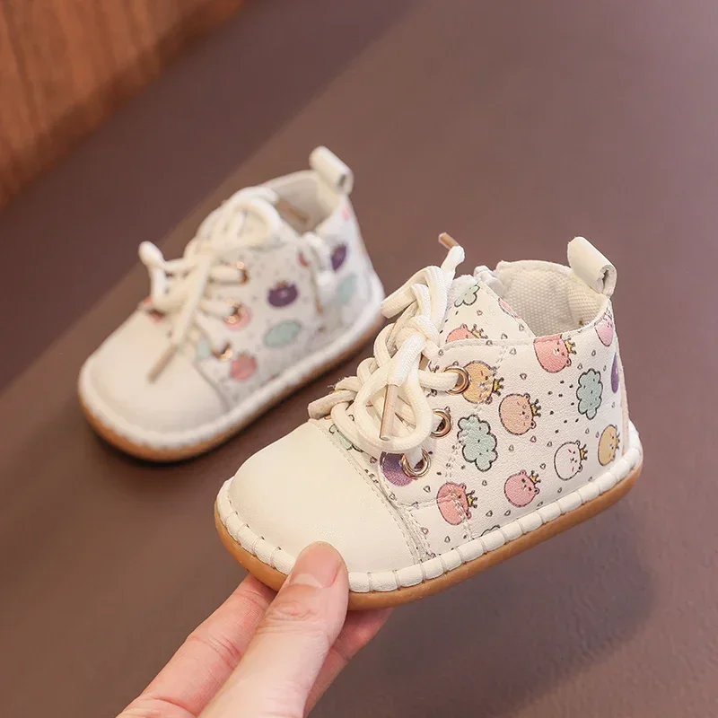 Botas nieve niña felpa suave antideslizantes con oso invierno - imagen 2