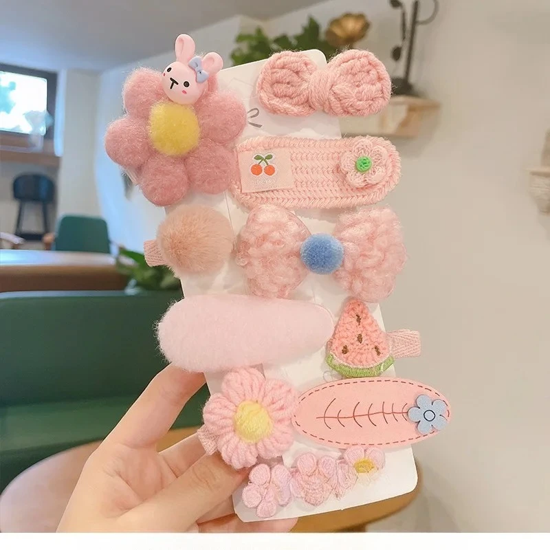 Pinzas para el pelo orejas de animal esponjosas café con leche - imagen 3