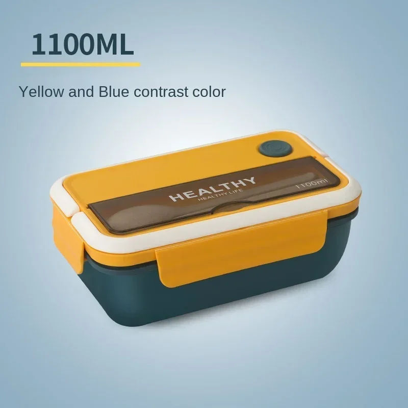 Fiambrera infantil microondas 1100 ml - Bento antifugas con palillos - imagen 5