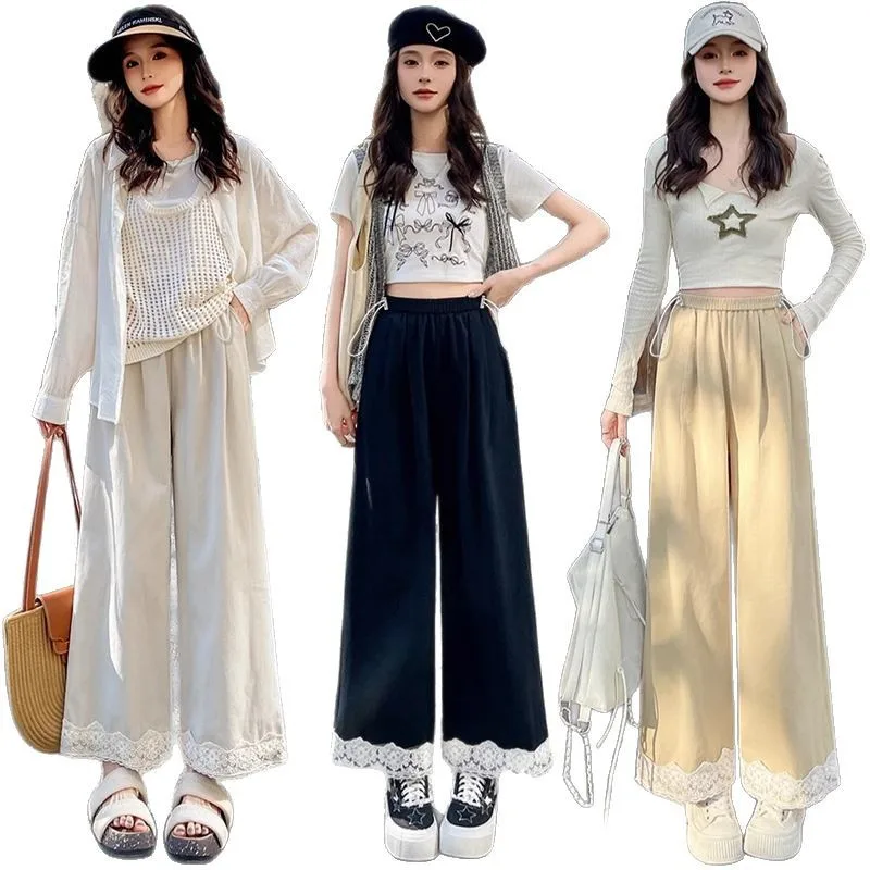Pantalones premamá con encaje y cintura regulable - imagen 3