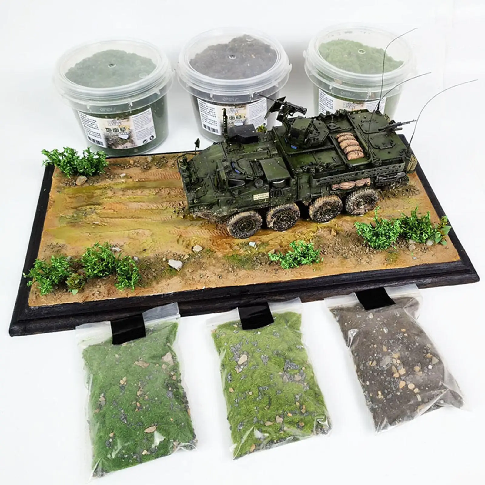 Mesa de arena para ferromodelismo con cubierta verde realista - imagen 5