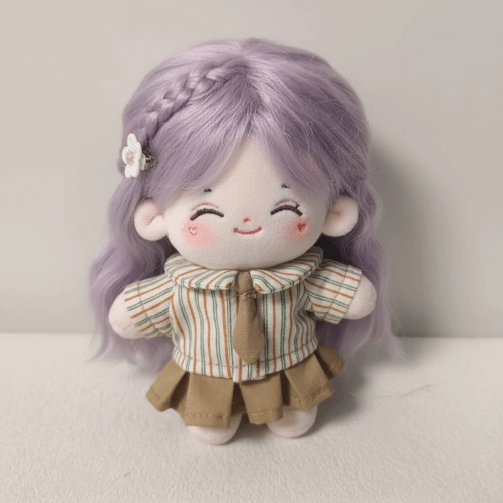 Conjunto de ropa para muñeca de algodón: falda y camisa - imagen 4
