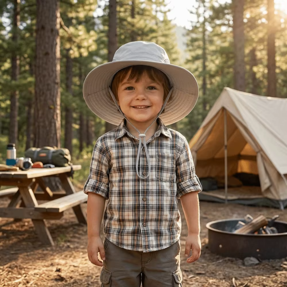 Sombrero de pescador transpirable para niños con protección UV - imagen 4